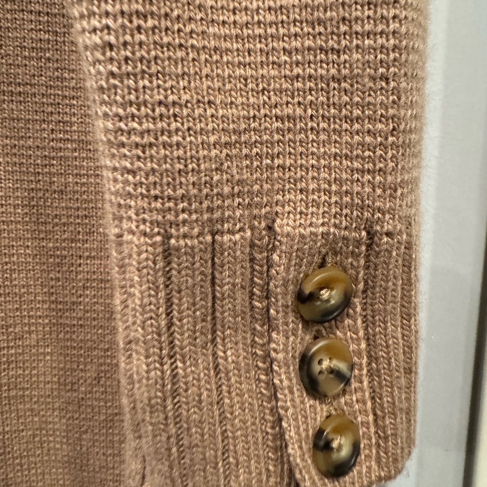 Talbots Tan Cardigan Sweater Soft Knit - Picture 9 of 9